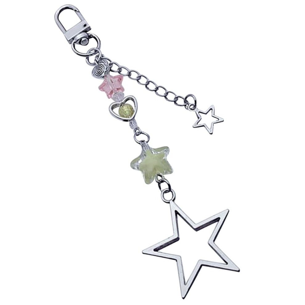 Star Phone Charm Strap Keychain With Stylish Star Design, Durable Alloy For Bags And Keys 9365369601673