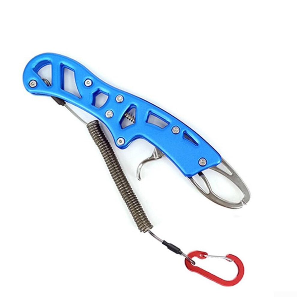 304 Stainless Steel Fishing Pliers With Antilost Wire And Heavy Duty Fish Grip, Seamless Jaw Lock, Blue 9174973742258