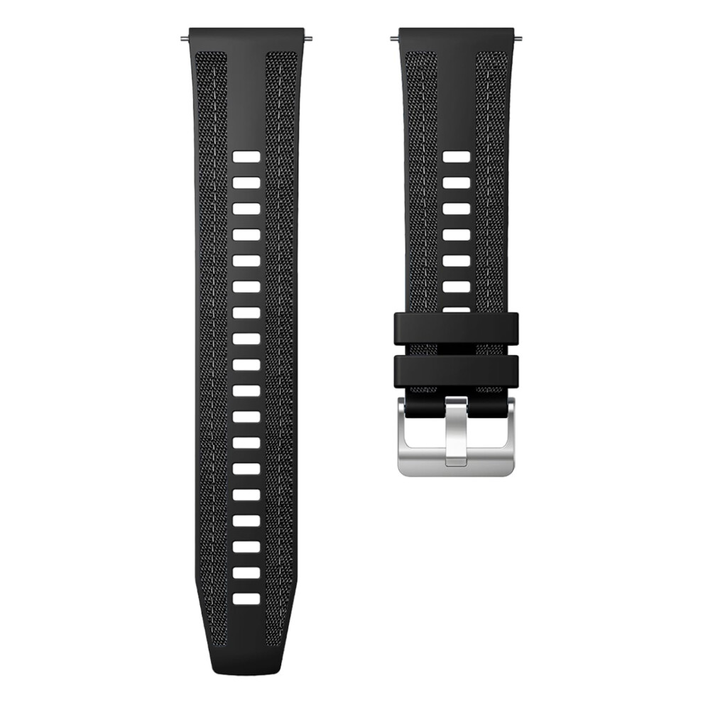 Watch Band 46Mm Quick Release Sweatproof Silicone Strap 22Mm Replacement For Men And Women Black 9365369601956