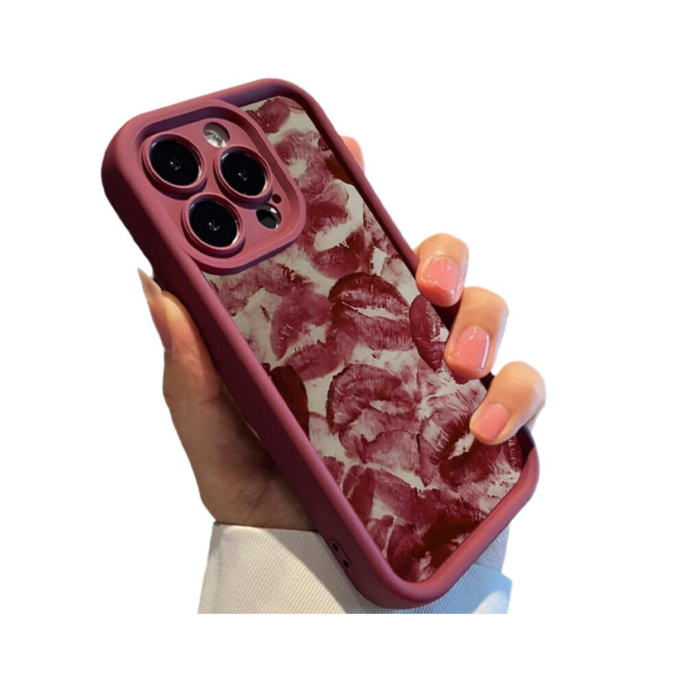 Wine Shockproof Case For Iphone 15 With Camera Lens Protection And Raised Screen Edge Red 9164114428660