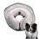 Dog Inflatable Cone Collar M Gray Adjustable QuickDrying Soft Design for Post Surgery Recovery 1