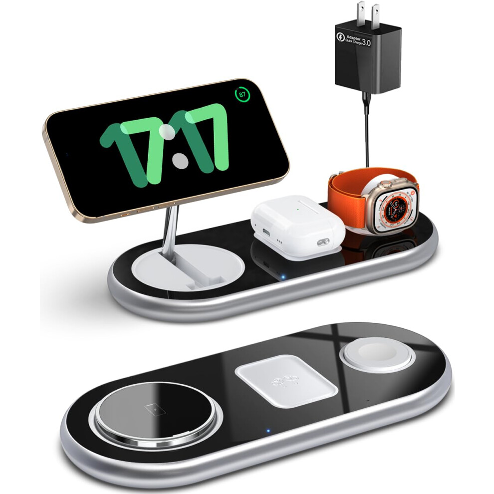 3 In 1 Fast Wireless Charging Station Compatible With Magsafe For Iphone 1612 Apple Watch Ultra 29 Airpods 9164114429872