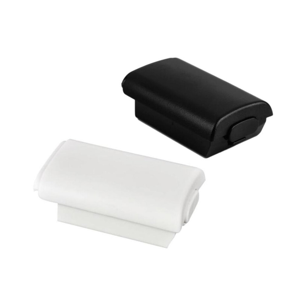 2Pcs Battery Cover Replacement Aa Pack Back Shell Plastic Accessories For Xbox 360 Controller Black/White 9164114429919
