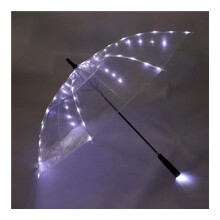 LED Transparent Umbrella with Colorful Light Effects and Smart App Control for Wedding Photography
