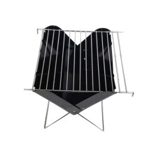 Portable BBQ Grill Foldable Charcoal Rack for Camping Picnic Outdoor Cooking Durable Iron Frame