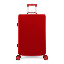 22 Inch ABS Hard Shell Luggage with 360 Spinner Wheels, Waterproof Carry On Suitcase with Lock, Red