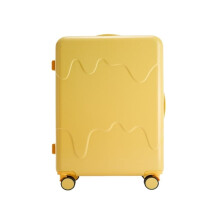 20 Inch Carry On Luggage Spinner Suitcase with USB Charging, Cup Holder and Password Lock – Yellow