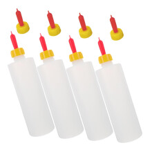 4pcs 400ml Lamb Feeding Bottles with Short Nipples, Goat Milk Bottles for Calves, Easy to Clean