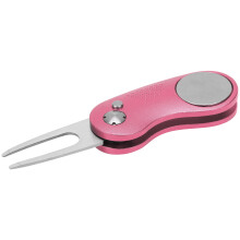 Edelstahl- und Aluminium-Golf-Divotschläger, Pink, 11 cm