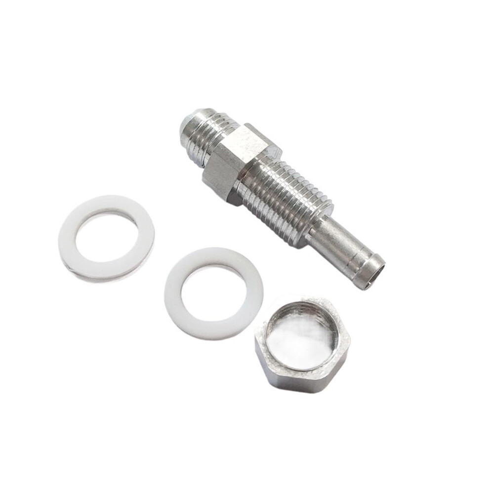 Aluminum An6 To 5/16 Bulkhead Fuel Line Connector, Leak Corrosionresistant Silver 9053599234050