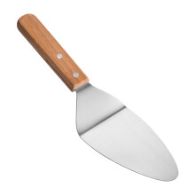 Stainless Steel Pizza Peel with HeatResistant Wooden Handle and Easy Glide Beveled Edge