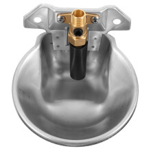 Automatic Livestock Waterer Stainless Steel Bowl with Float Valve Large Capacity for Cattle Sheep Horses