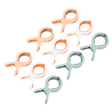 9Pcs Multi Color Plastic Clothes Clips with Strong Grip for Laundry Towels Sun Loungers Beach