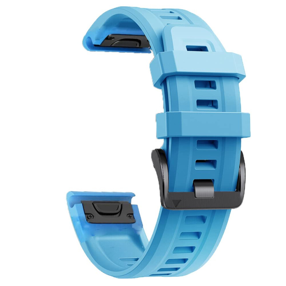 Quick Release Silicone Strap Watch Band With Rose Buckle Replacement For Garmin Fenix5s Gold 9164114435255