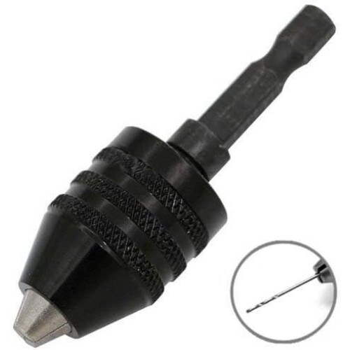 1/4 Inch Hex Shank Keyless Drill Chuck Adapter Quick Change Converter 0.36.5mm for Power Tools 1