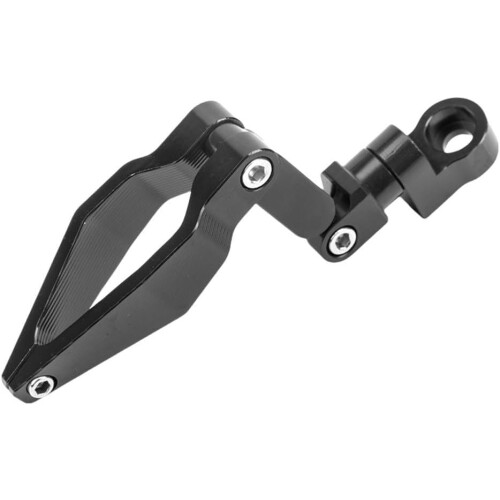 Adjustable Motorcycle Brake Line Clamp with Rotatable Head, Foldable Aluminum Cable Organizer Black 1