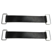 2x Non Slip Motorcycle Battery Strap Rubber Holder Stretchable Fit with Metal Buckles