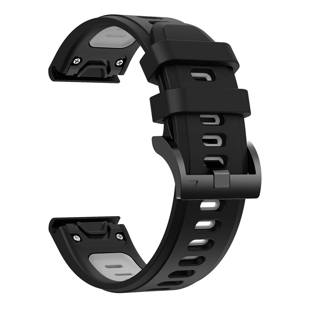 Silicone Quick Release Watch Band, 22Mm Adjustable Replacement Strap For Garmin Fenix 7 9365369607798