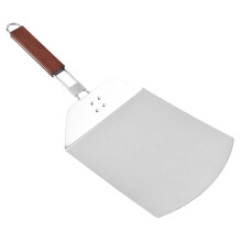 Stainless Steel Pizza Peel with Folding Handle, Large Pizza Paddle for Oven and Grill Baking
