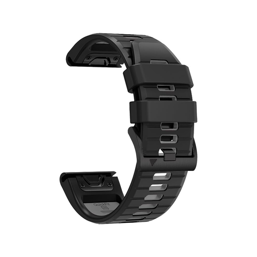 26Mm Silicone Watch Band With Quick Release And Metal Connectors For Garmin Quickfit Fenix 7X Pro 51Mm 9164114436689