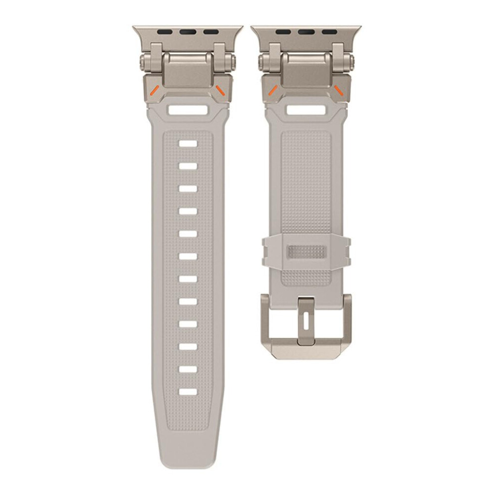 Watch Band For Apple Watch Ultra 49Mm 45Mm Waterproof Soft Silicone Strap With Secure Lock Buckle Starlight 9164114436979