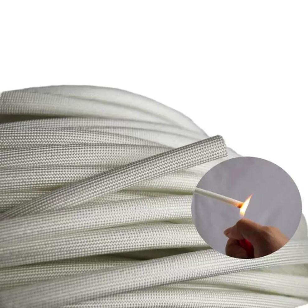 Fiberglass Heat Shield Sleeve 7Mm Temp Cable Protection Flame Retardant For Car 1M 9070919809026