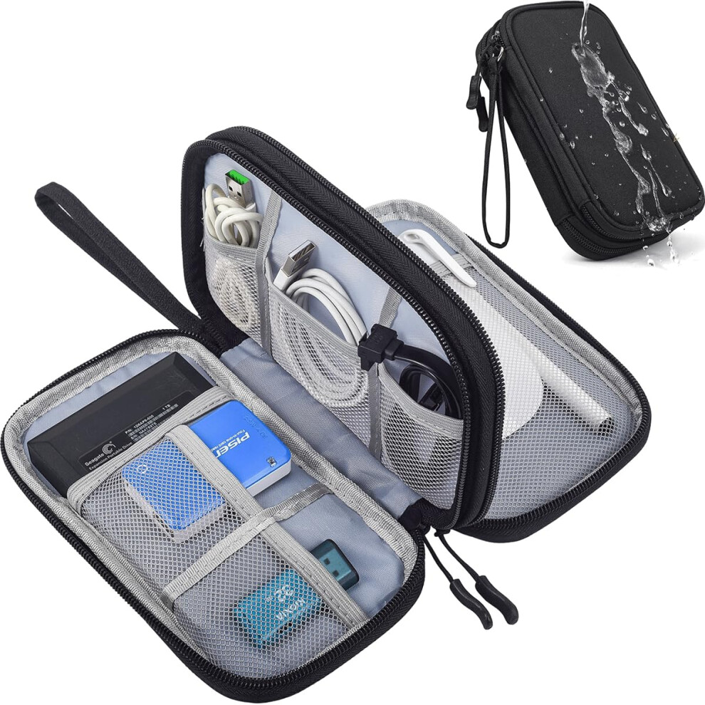 Electronics Organizer Waterproof Travel Cable Storage Case With Multicompartment Design 9365369608795