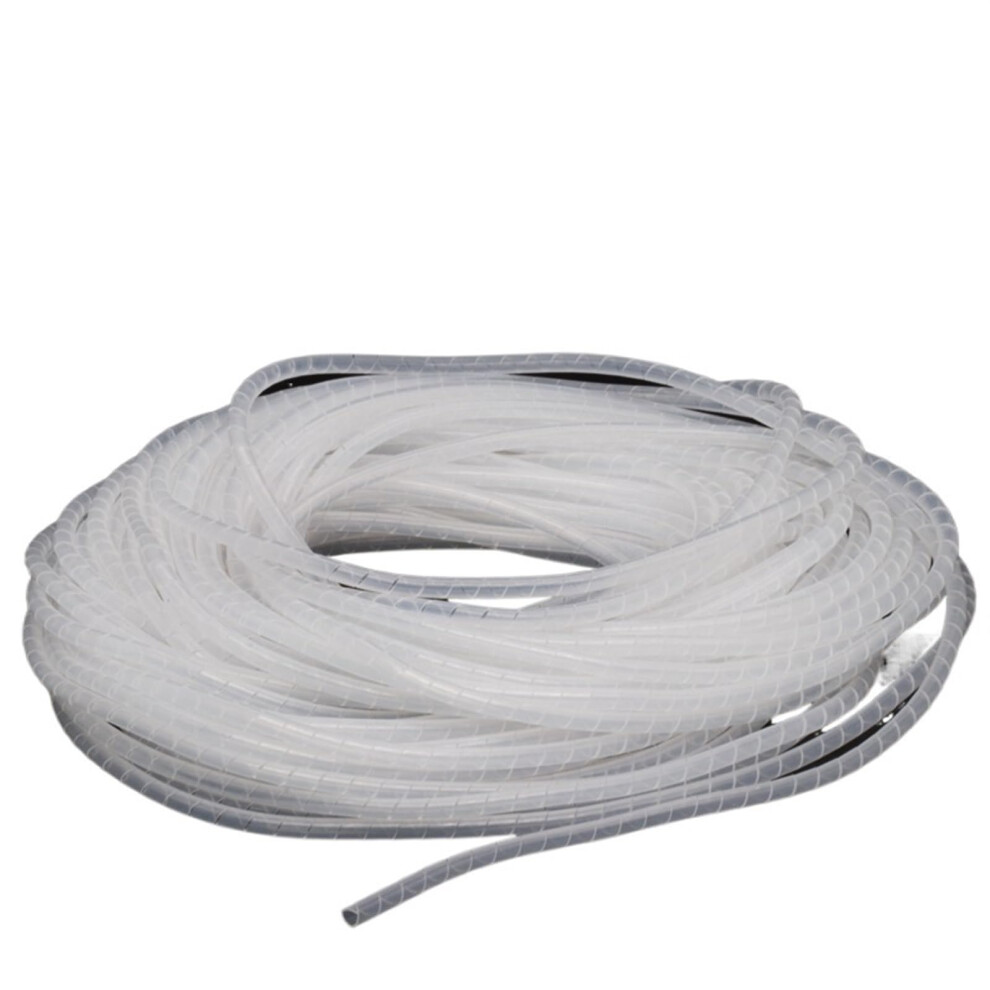 Cable Management Sleeve Spiral Wire Organizer Tube 18Mm White For Cable Clutter Reduction 9365369608856