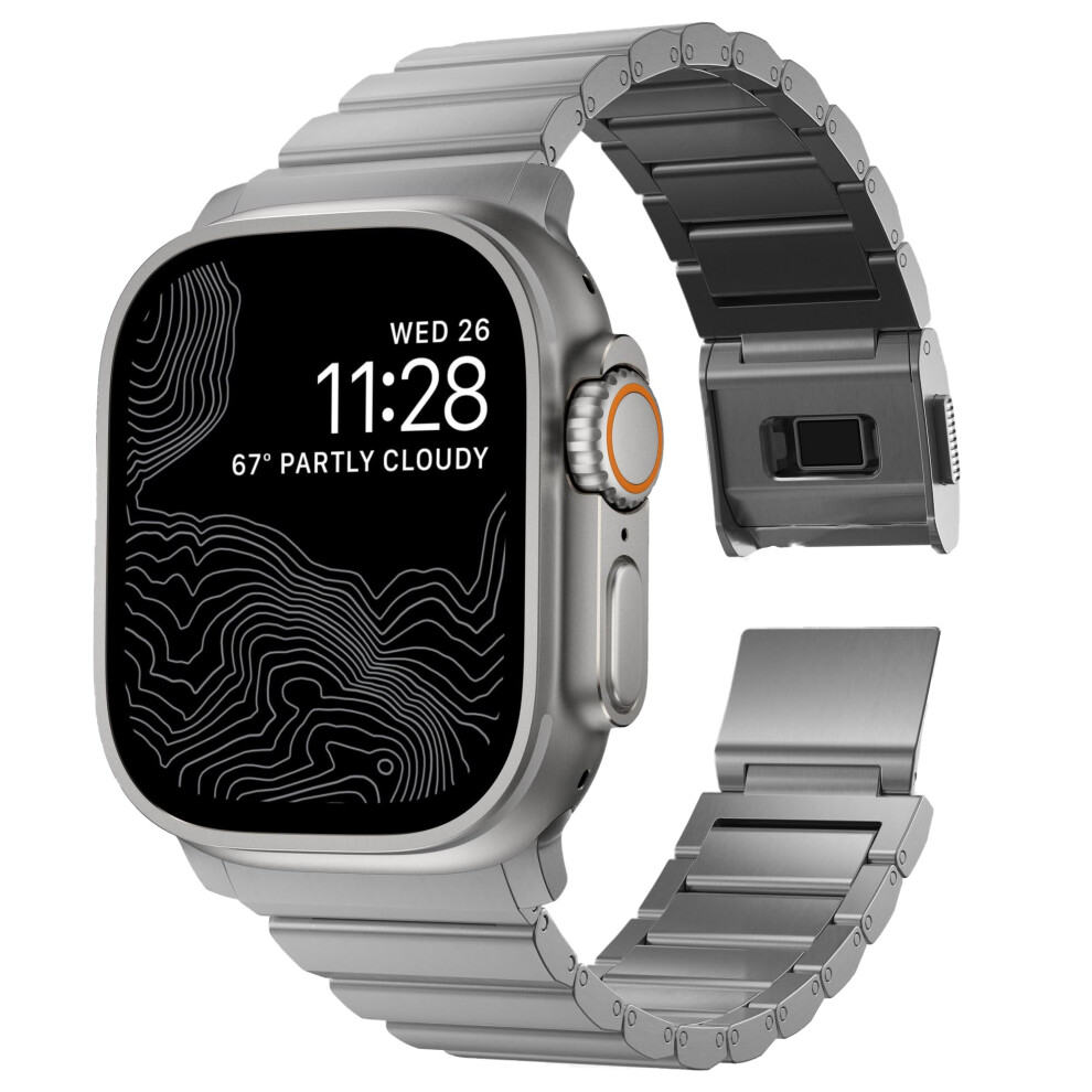 Titanium Link Bracelet Ultra 49Mm 45Mm Magnetic Lock Scratch Resistant Waterproof For Apple Watch 9365369608993