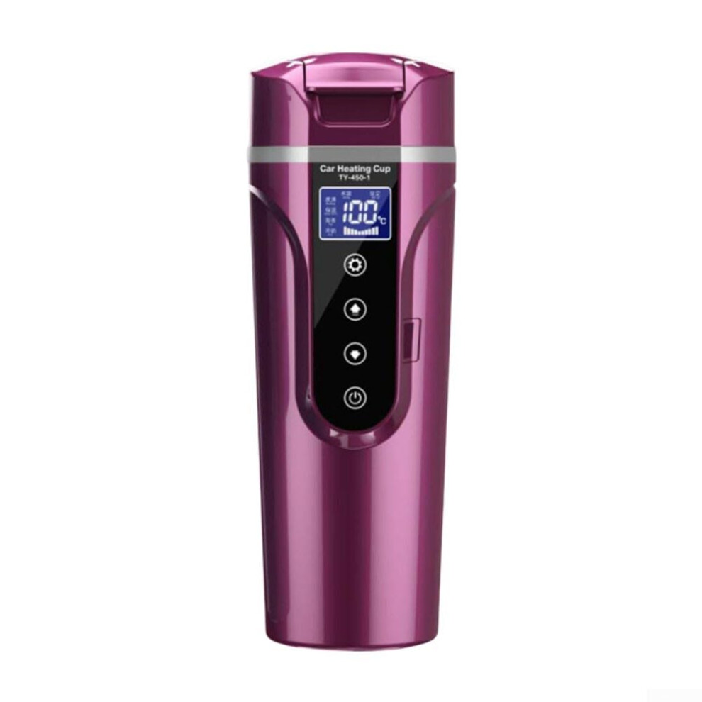 12V 24V Car Electric Kettle With Digital Display, Quick Boil Stainless Steel Insulated Travel Cup 9174973752998