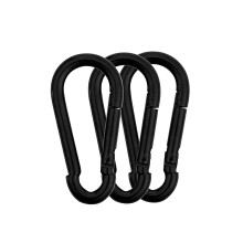 Carabiner Clip Heavy Duty Steel Hook for Camping Hiking Hammock Swing 80mm Set of 3