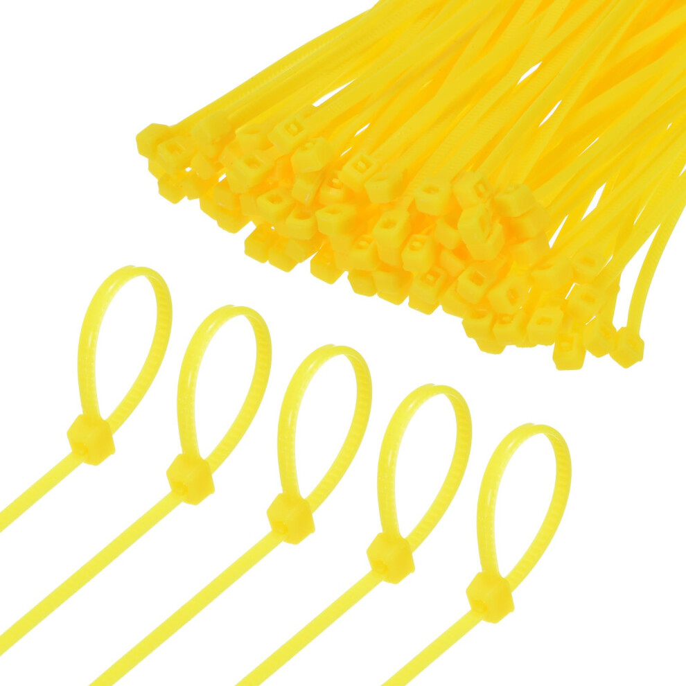 1000 Pack 6 Inch Yellow Zip Ties Nylon Cable Ties Selflocking Secure Hold 11 Lbs Strength 9164114438362