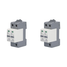 2PCS DC Surge Protector 500V 40kA Lightning Protection Photovoltaic Arrester for Solar Systems