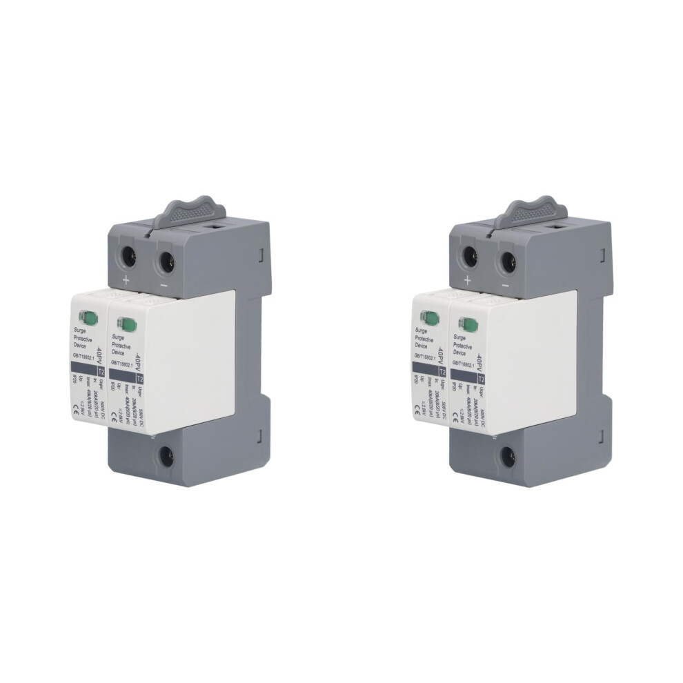 2Pcs Dc Surge Protector 500V 40Ka Lightning Protection Photovoltaic Arrester For Solar Systems 9365369609495