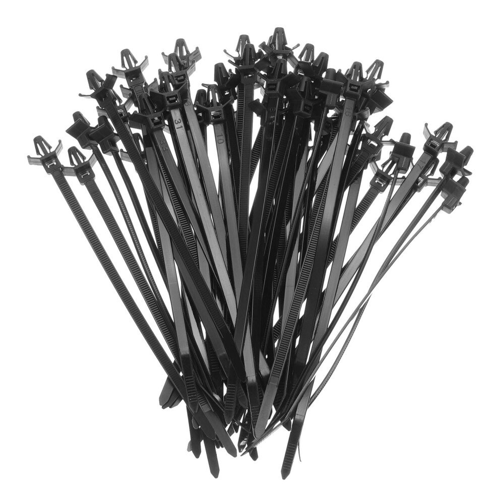 50Pcs Heavy Duty Push Mount Cable Zip Ties 5.9 Inch Nylon Self Locking For Automotive And Electronics 9365369609525