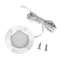 Bright Cool White Led Recessed Puck Lights, Energy Efficient Rv Lights For Interior Boat Camper Trailers - 6400k Led 12 Volt Ceiling Light 3w Silver,
