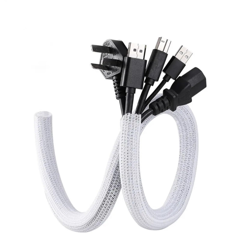 Braided Cable Sleeve Pet Expandable Wire Loom Self Closing For Cable Clutter Reduction 6Mm 9164114441317