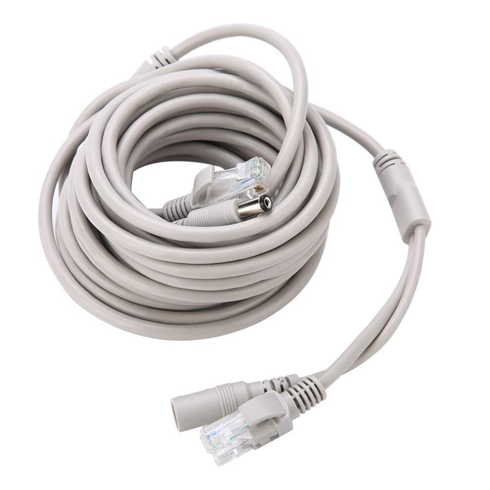 5M Rj45 Ethernet Cable With Dc Power, Cat5 Network+Power 2 In 1 For Ip Camera Cctv Nvr System 9164114441492