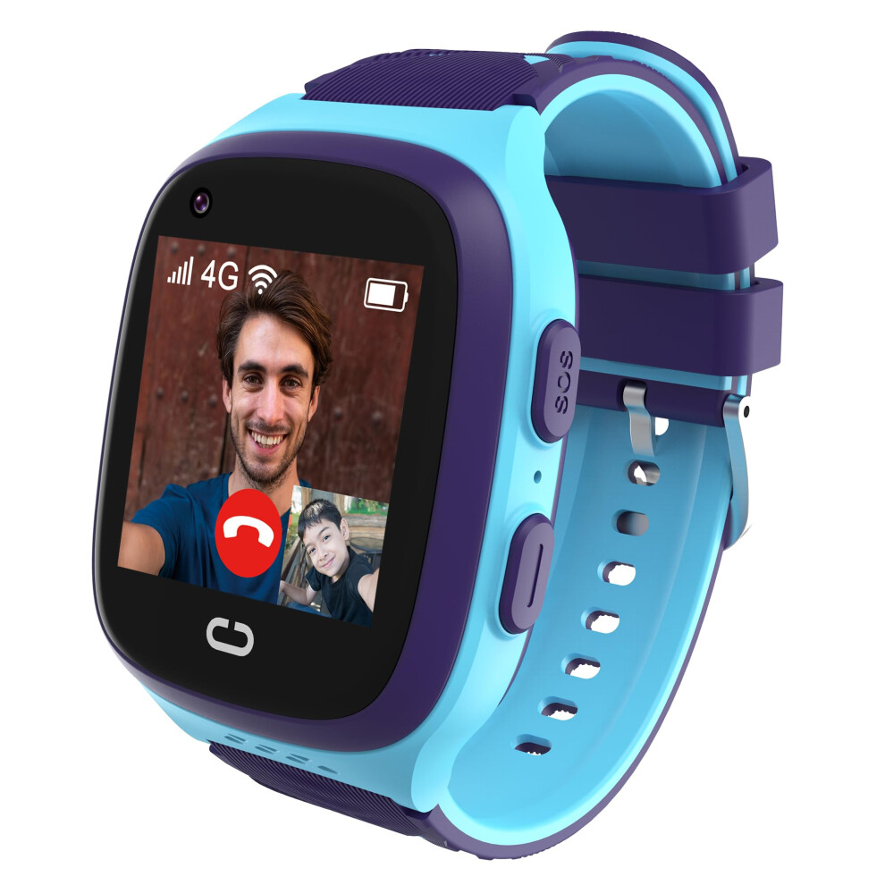 Kids Smart Watch Gps Tracker With 4G Video Calling Waterproof Sos Camera Voice Chat Blue 9164114441508