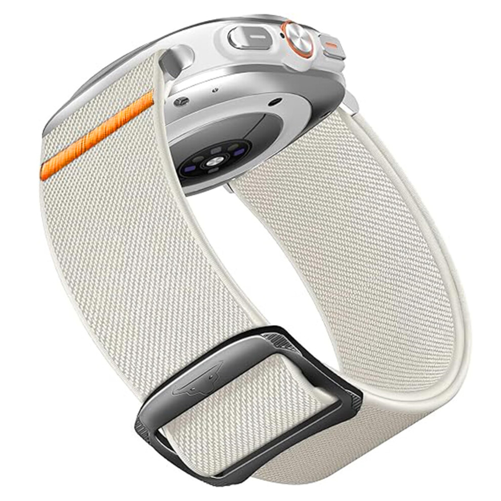 22Mm Nylon Watch Band Breathable Adjustable Loop Quick Release Smart Watch Replacement Strap White 9365369612549