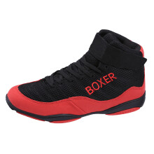 Boxing Boots with Breathable Lightweight Design Rubber Sole for Adults and Kids Wrestling Climbing Red 2.5 UK