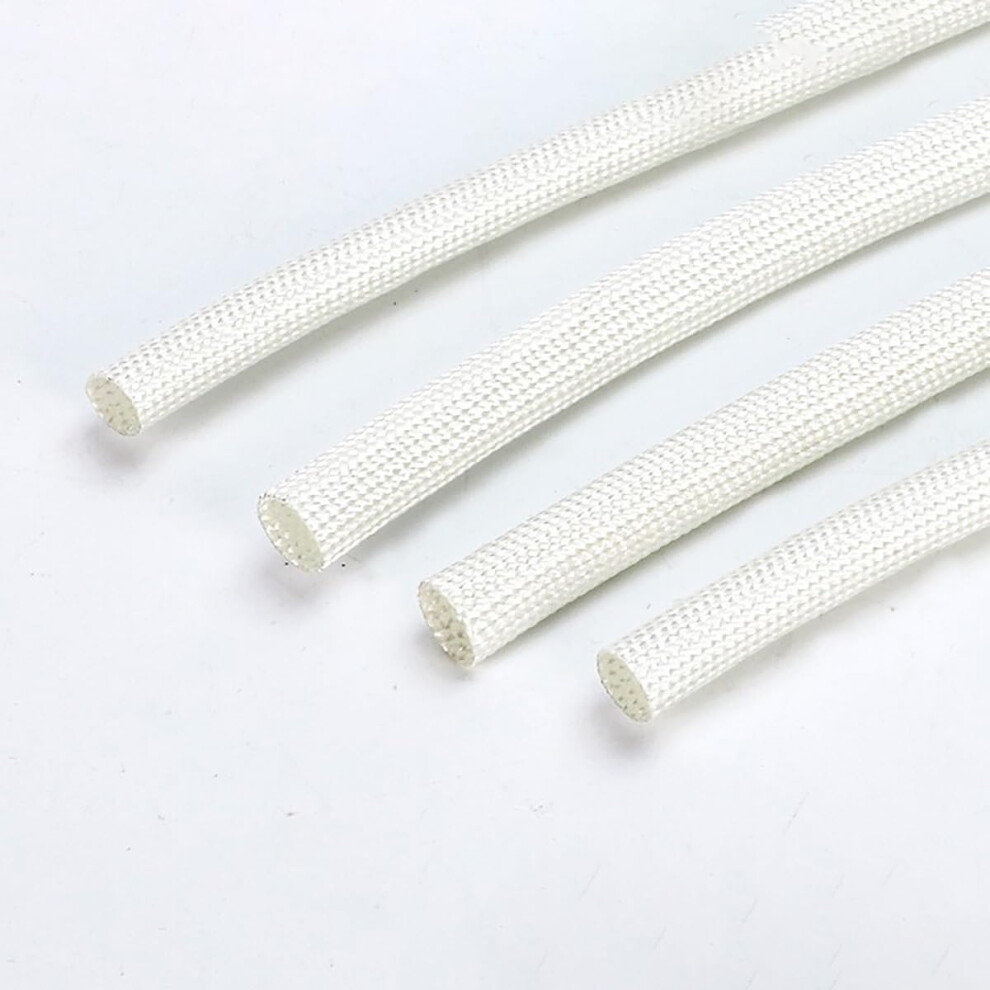 7Mm White Fiberglass Heat Shield Sleeve 5M Temp Electrical Insulation Tube 600C Flame Retardant 9164114443458