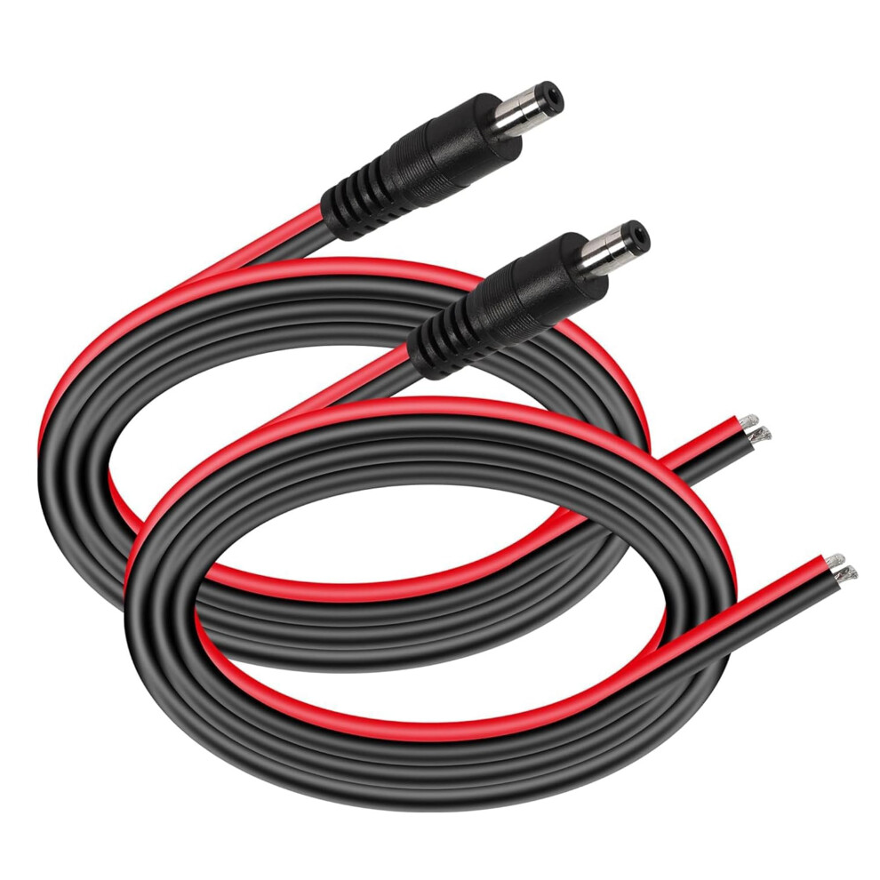 Dc Power Cable 2Pack 3.2Ft 14Awg Dc5521 Male To Bare Wire For Cctv Led Fast 9164114443519