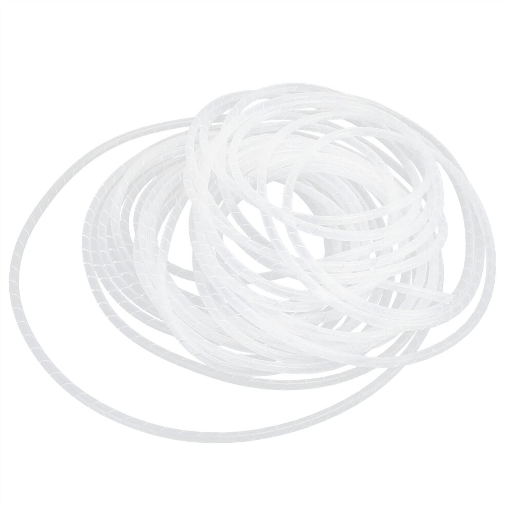 Pvc Spiral Cable Wrap 20M White Flexible Cable Management Sleeve For Wire Protection And Clutter Reduction 9099447339027