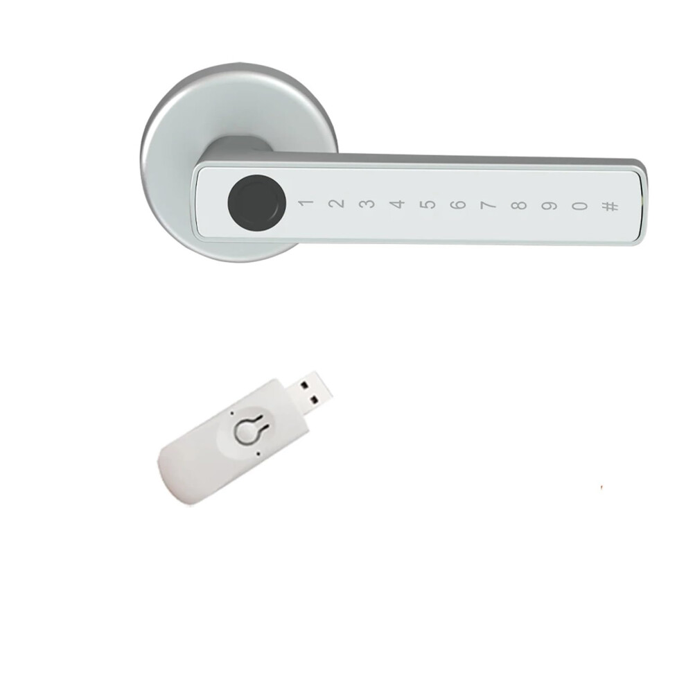 Smart Fingerprint Door Lock Bluetooth Keypad Ic Card Password Weatherproof Tuya App Control M5s With Gateway 9365369613539