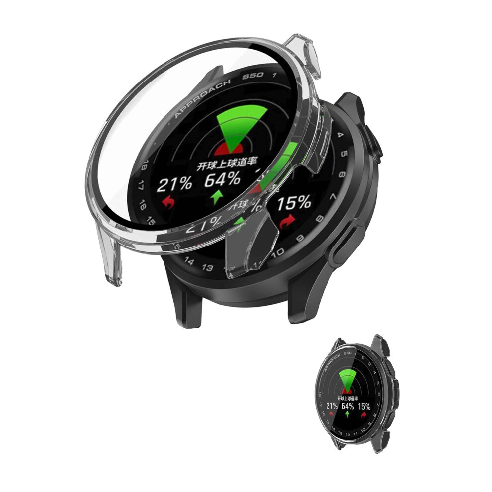 Case With 9H Tempered Glass Screen Protector, Clear Hard Pc Cover For Garmin Approach S50 9164114443816
