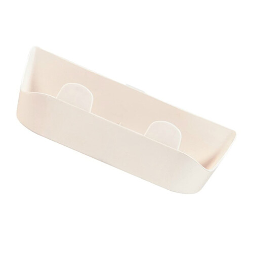 5pcs Wall Mounted Slipper Rack Space Saving Bathroom Storage Organizer Beige Plastic Self Adhesive