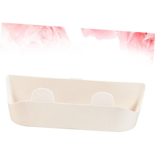5pcs Wall Mounted Slipper Rack Space Saving Bathroom Storage Organizer Beige Plastic Self Adhesive 1
