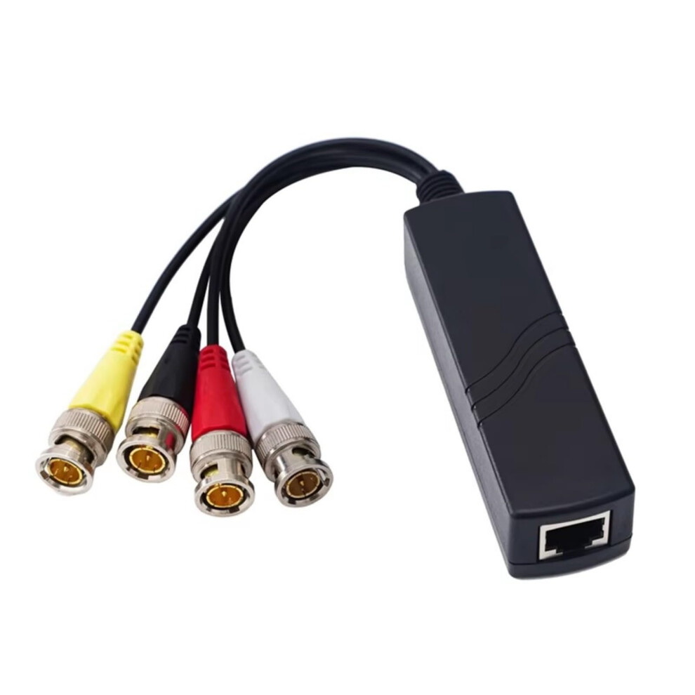 4 Channel 8Mp Passive Cctv Video Balun Transceiver Bnc To Rj45, 300M Transmission, No Power 9164114444684
