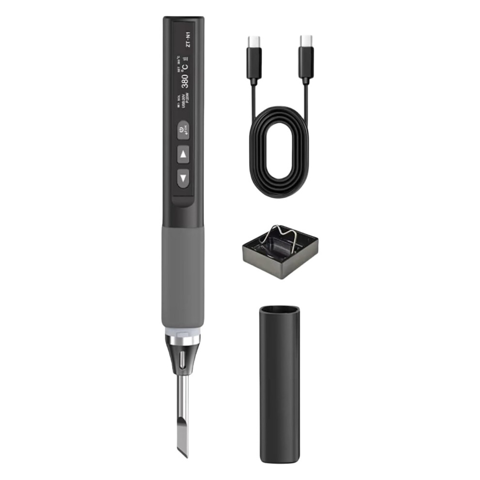 96W Adjustable Temperature Soldering Iron 100450C Usb Rechargeable Rapid Heating Tool 9053599244196